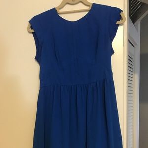 Rebecca Taylor blue cap sleeve dress